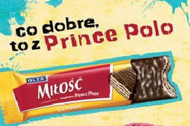 Prince Polo reklamuje się na banerach