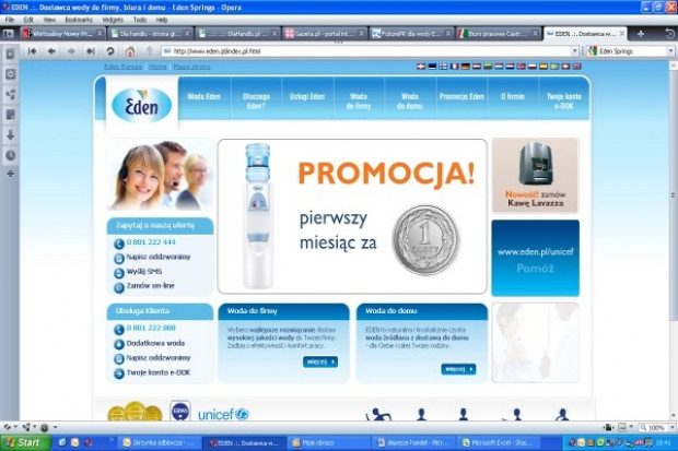 Woda Eden Springs będzie rozwijać wizerunek w internecie