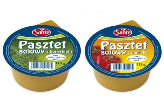 Pasztety sojowe Sante bez glutaminianu sodu
