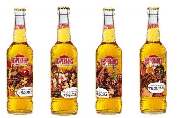 Piwo Desperados reklamuje się na outdoorze