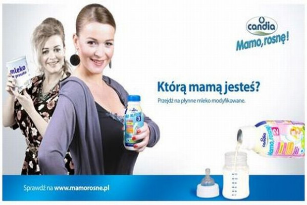 Candia przekonuje mamy do modyfikowanego mleka