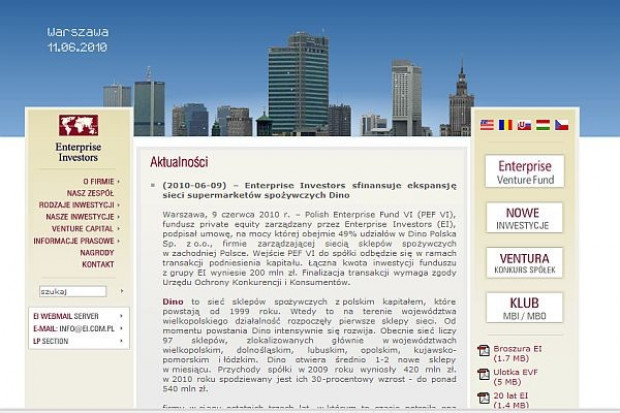 Dino: zaangażowanie funduszu potrwa od 3 do 5 lat