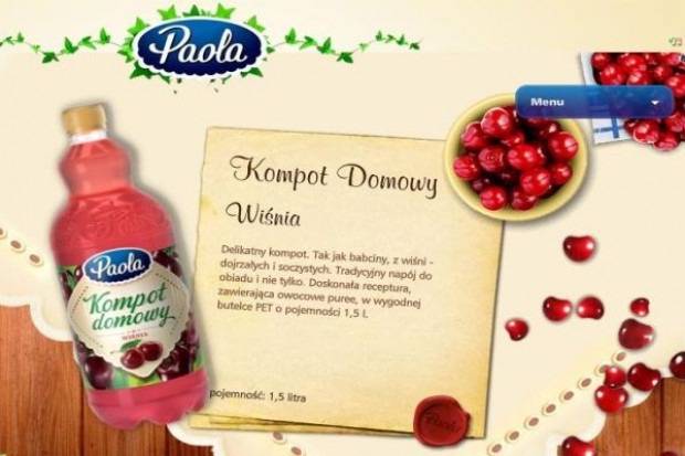 Paola zareklamuje kompoty w telewizji