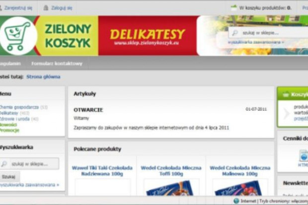 Zielony Koszyk zainwestował w delikatesy internetowe