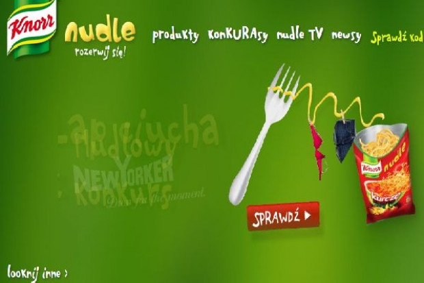 Knorr Nudle promowany w sklepach New Yorker