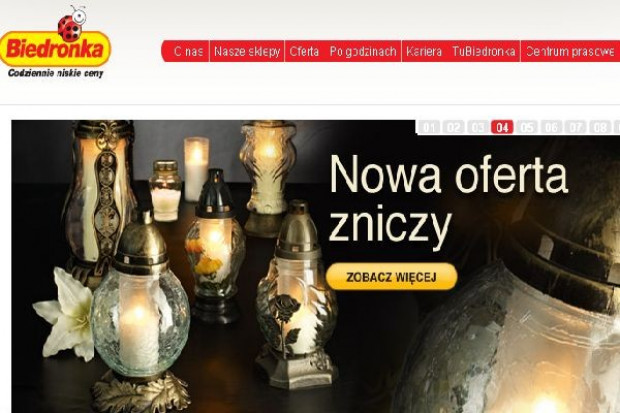 Biedronka: Sprzedaż zniczy rośnie z roku na rok