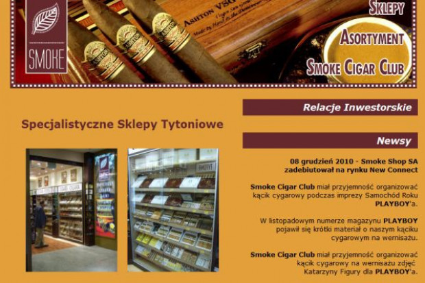 31-proc. wzrost przychodów Smoke Shop