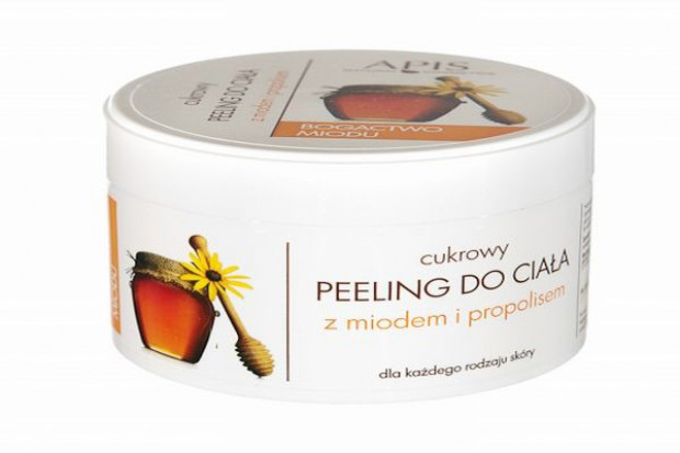 Cukrowy peeling do ciała z miodem i propolisem Apis