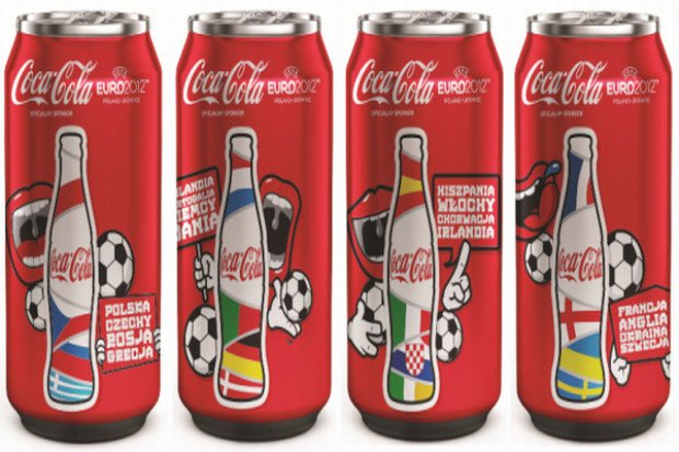 Piłkarskie puszki Coca-Coli na Euro 2012