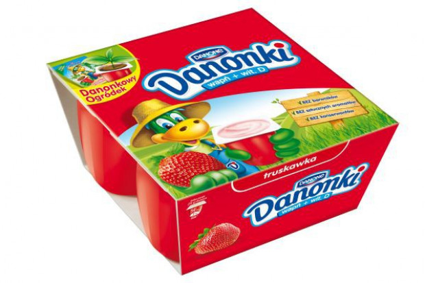 Promocyjne opakowania Danonków z nasionami