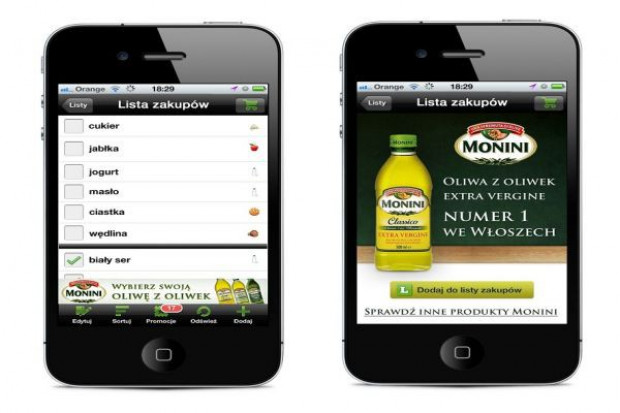 Mobilna kampania produktów Monini