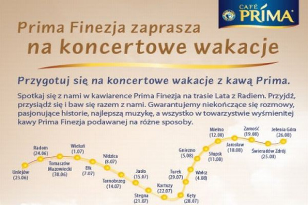 Prima Finezja promowana podczas koncertów Lato z Radiem