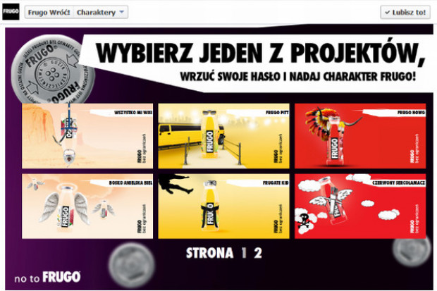 Facebookowy konkurs Frugo na hasła do reklam napoju