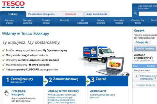 Tesco z e-zakupami chce wejść do mniejszych miast
