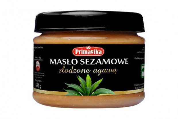 Masło sezamowe słodzone agawą w ofercie Primaviki
