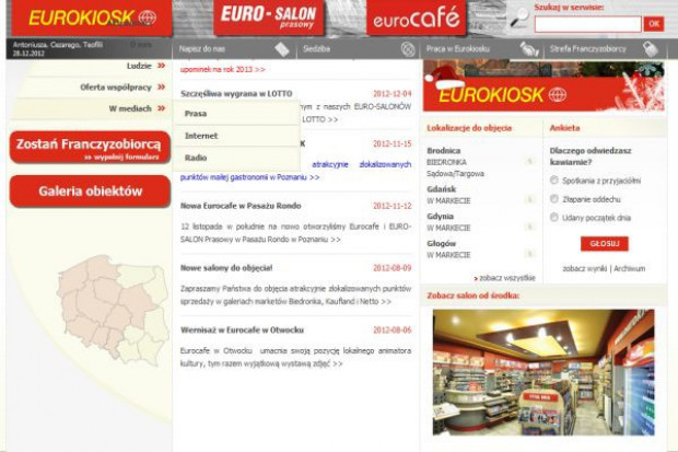Eurokiosk rozwija koncepty Euro-Salon Prasowy, Euro-Cafe i Eurosnack