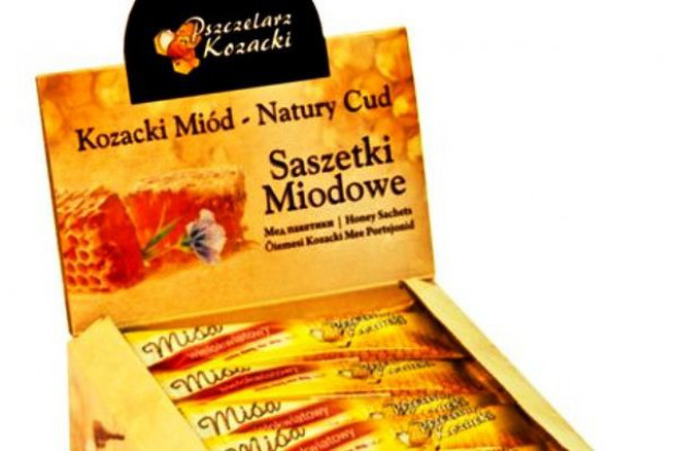 Saszetki miodowe firmy Pszczelarz Kozacki