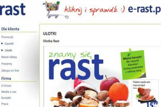 Supermarkety Rast pomimo przejęcia nie zmienią szyldu