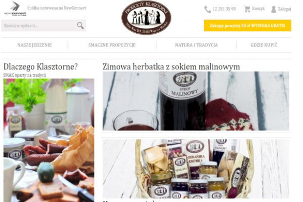 Produkty Klasztorne: Wzrost straty netto konsekwencją zaistnienia w sieci Freshmarket
