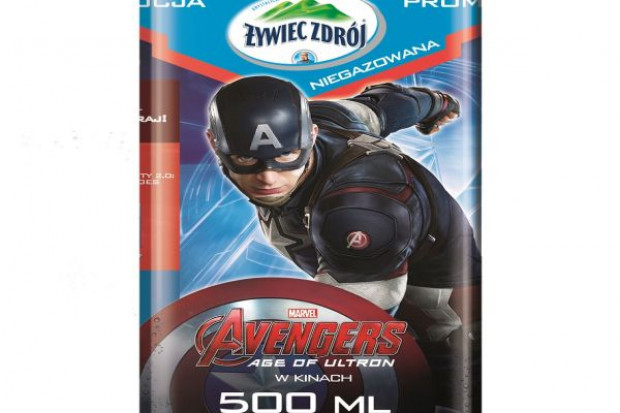 „Avengers: Czas Ultrona” na etykietach Żywiec Zdrój