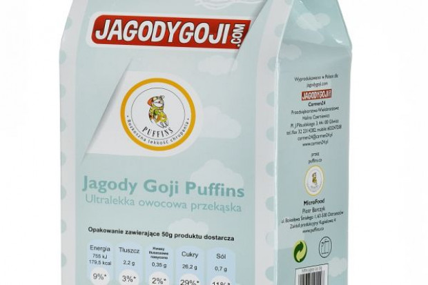 Puffingowane Jagody Goji marki Puffins