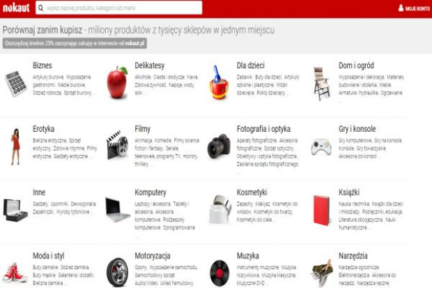 Nokaut wystawiony na sprzedaż Grupa Nokaut z nową strategią i wiceprezesem, porównywarka cen wystawiona na sprzedaż