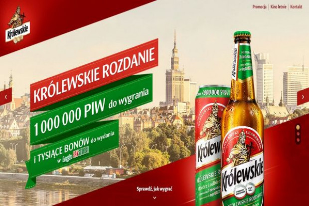 Królewskie nagradza w loterii piwem Królewskie promuje sprzedaż piwa loterią z pulą 1 mln piw
