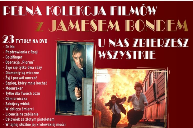 Lidl chce skorzystać na zainteresowaniu kinomanów nowym Bondem, fot. za Lidl.pl Nowy Bond wchodzi do kin. Lidl reaguje i wprowadza do sprzedaży kolekcję filmów o agencie 007