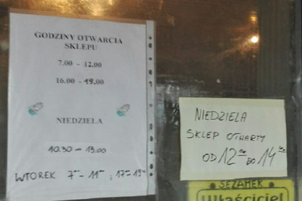 Fot. TakeTask Quiz: O której można zrobić zakupy w niedziele w tym sklepie?