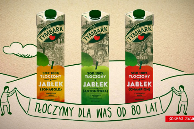 W tym roku przypada 80-lecie rozpoczęcia produkcji soków Tymbark, fot. Maspex Jubileuszowa kampania soków Tymbark