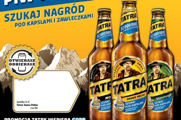 Do wygrania w loterii jest 12 mln puszek 0,5l piwa Tatra, fot. mat.pras. Ruszyła druga edycja loterii piwa Tatra