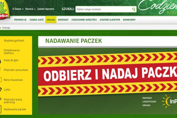 Fot. Żabka.pl Żabka Polska z usługą odbioru i nadawania przesyłek. Partnerem InPost