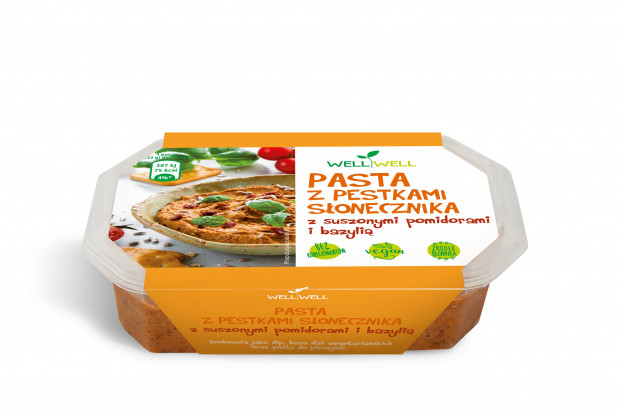 fot. materiały prasowe Pasta z pestkami słonecznika z suszonymi pomidorami i bazylią marki Well Well