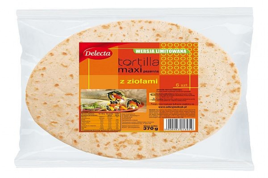Tortille z pieprzem i ziołami od Delecty
