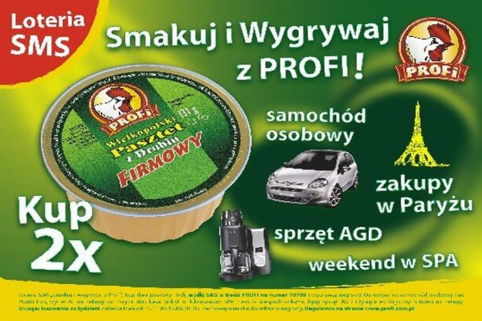 Sms-owa loteria promuje produkty Profi