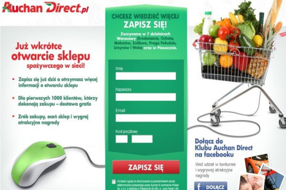 Auchan otworzy w Warszawie sklep internetowy