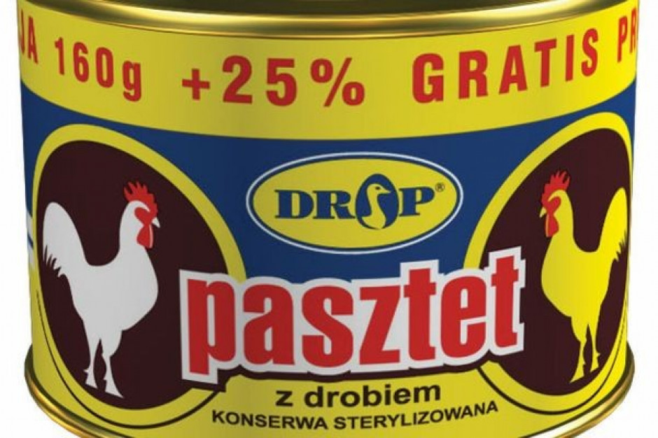 Pasztet firmy Drop w rodzinnym opakowaniu
