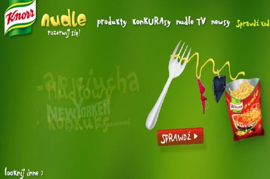 Knorr Nudle promowany w sklepach New Yorker
