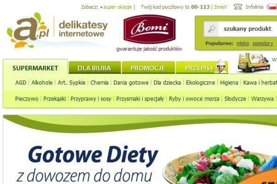 Delikatesy A.pl i Fresh24.pl łączą siły by zdobyć warszawski rynek