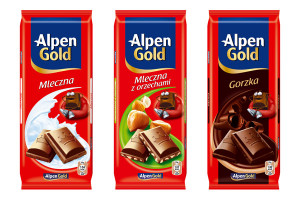 Czekolady Alpen Gold w nowych opakowaniach