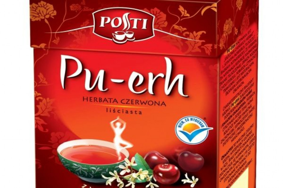 Czerwona herbata Pu-erh z wiśnią i osmantusem firmy POSTI