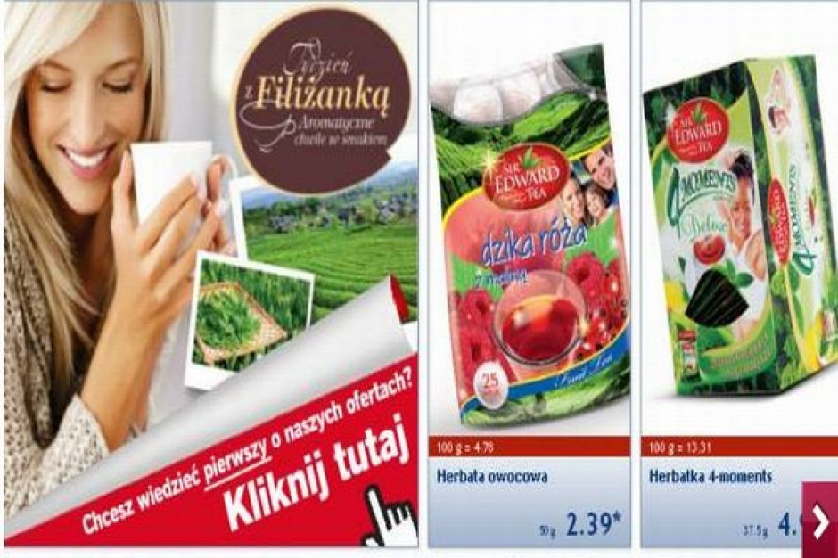 Herbaty owocowe i kawy w kapsułkach coraz chętniej promowane w gazetkach
