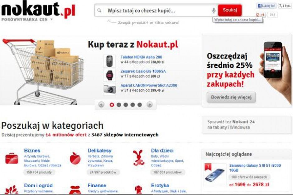 Obroty polskiego handlu internetowego w 2012 roku wyniosły 22,9 mld zł