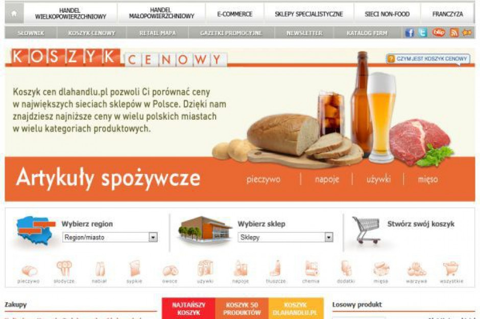 Koszyk cen dlahandlu.pl: Różnica cen za te same zakupy między e-sklepami sięga 47 zł