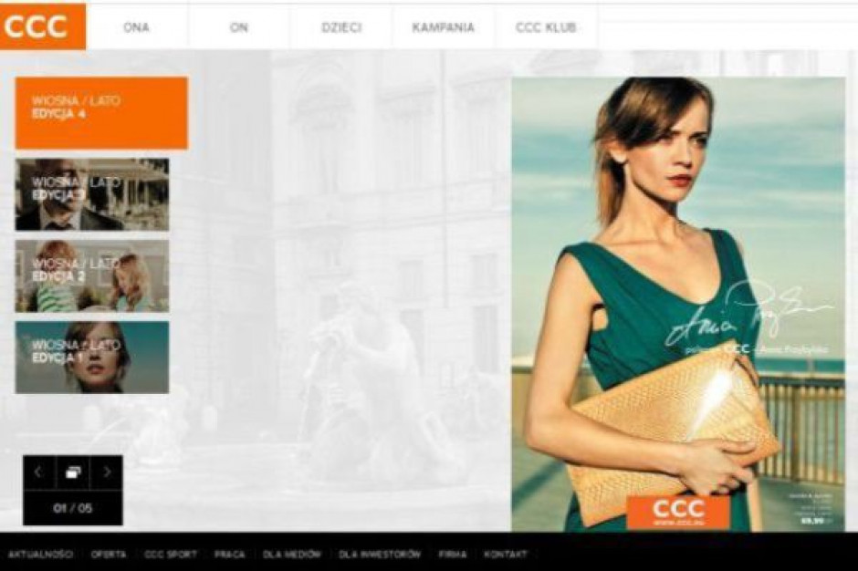 CCC na otwarcie nowych sklepów wyda około 100 mln zł