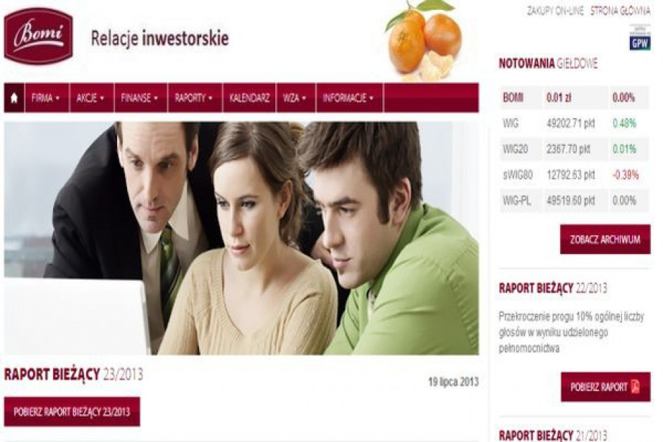 Bomi, pomimo, że w upadłości generuje zysk za I pol. 2013 r.