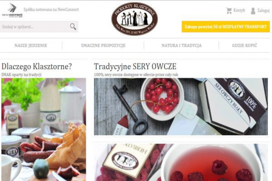 Produkty Klasztorne ruszają z e-sklepem. Nowy kanał dystrybucji ma generować 10 proc. sprzedaży