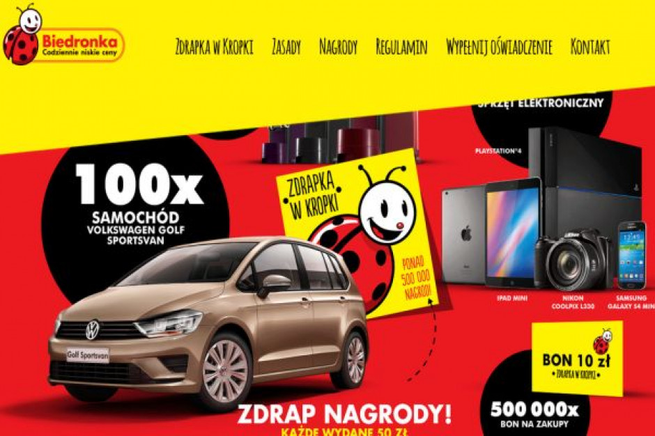 Biedronka chce poprawić sprzedaż loterią, wartość nagród to 18 mln zł