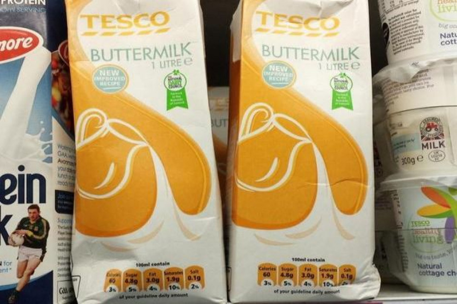 Genitalia na opakowaniu maślanki Tesco?
