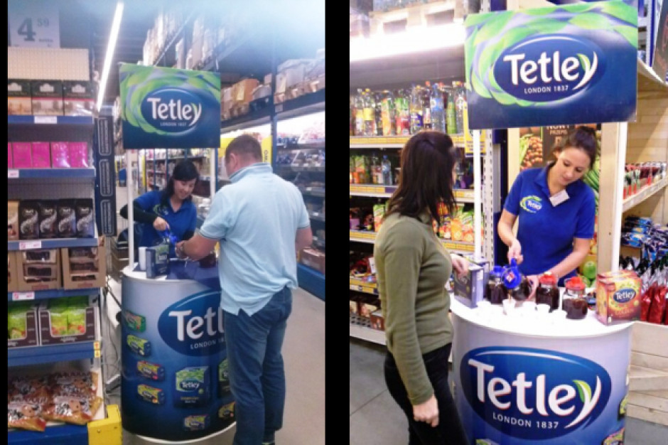 Degustacje herbat Tetley Golden w hipermarketach